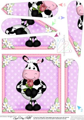 Milly Moo Cow's Rose Fan Pyramage Topper