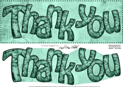 Large Dl Thank You Clocks 3D Decoupage