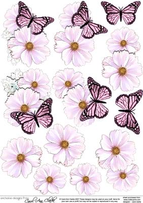 Pretty Butterfly & Flower 3D Decoupage Designs
