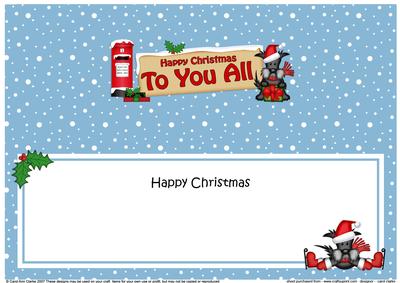 Xmas to You All Scottie Dog Signpost Lge Dl Matching Insert