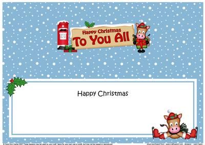 Xmas to You All Gigi Horse Signpost Lge Dl Matching Insert