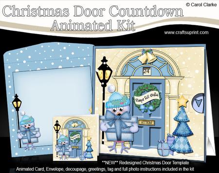 3D Robin's Prresent Christmas Door Countdown Animated Card