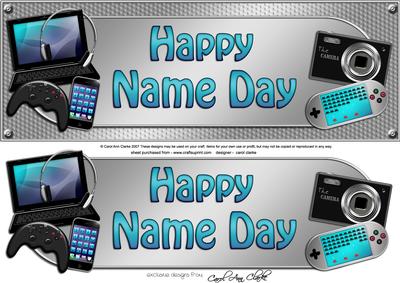 Large Dl Name Day Gadgets & Gizmos 3D Decoupage