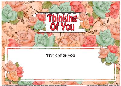 Thinking of You Roses Matching Large Dl Insert