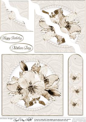 Posy & Pearls Quick Card with Corner Wavy Side Stacker