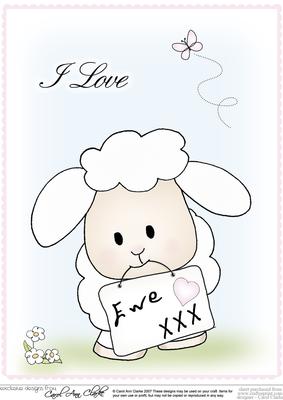 A4 Little Lamb - I Love Ewe
