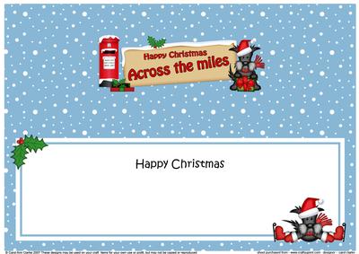 Xmas Across the Miles Dog Signpost Lge Dl Matching Insert