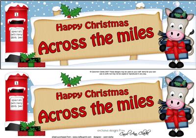 Xmas Across the Miles Gigi Signpost Lge Dl Easicut Decoupage
