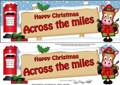 Xmas Across the Miles Gigi Signpost Lge Dl Easicut Decoupage