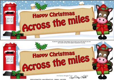 Xmas Across the Miles Gigi Signpost Lge Dl Easicut Decoupage