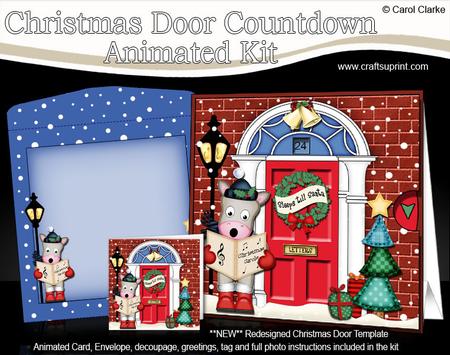 3D Singing Gigi Horse Xmas Door Countdown Animated Card