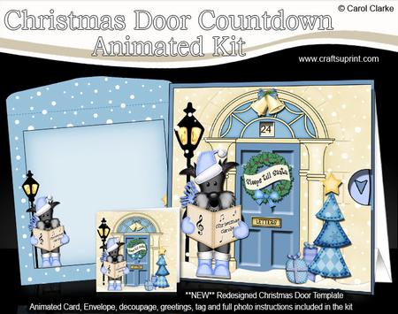 3D Singing Scottie Dog Xmas Door Countdown Animated Card
