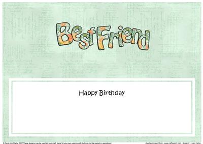 Birthday Best Friend Roses Large Dl Matching Insert