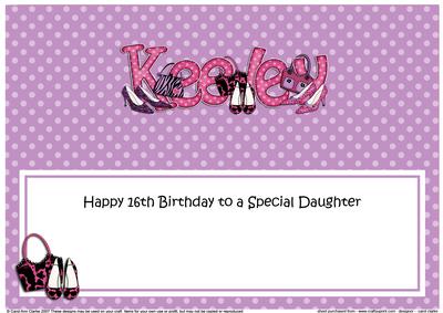 16th Birthday Keeley Shoes & Handbags Matching Lge Dl Insert
