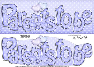 Large Dl Parents to Be Baby 3D Decoupage
