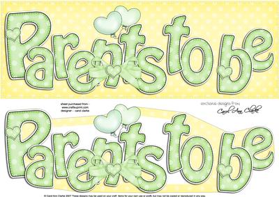 Large Dl Parents to Be Baby 3D Decoupage