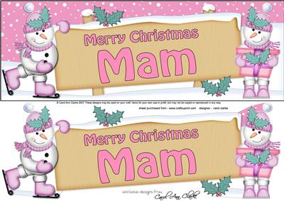 Xmas Mam Snowmen Signpost Large Dl Easicut 3D Decoupage