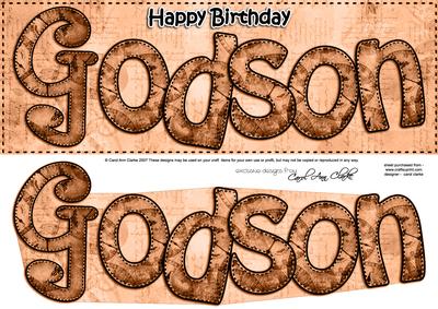 Large Dl Birthday Godson Clocks 3D Decoupage