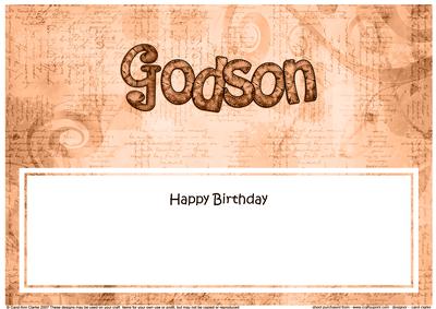 Birthday Godson Clocks Matching Large Dl Insert