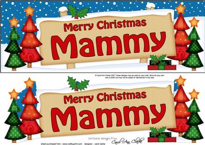 Xmas Mammy Trees Signpost Large Dl Easicut 3D Decoupage