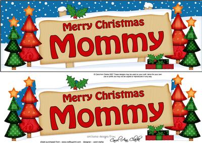 Xmas Mommy Trees Signpost Large Dl Easicut 3D Decoupage