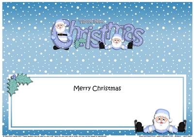 Theo's 1st Xmas Santa Signpost Large Dl Matching Insert