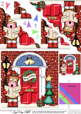 Singing Gigi Horse Christmas Door Scallop Corner Stacker