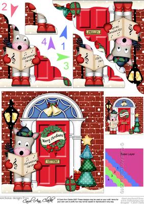 Singing Gigi Horse Christmas Door Scallop Corner Stacker