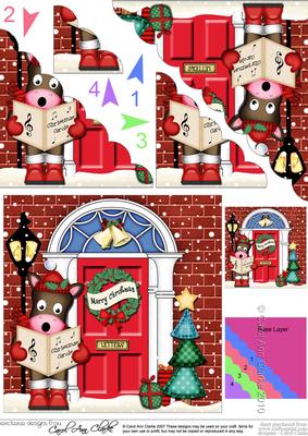 Singing Gigi Horse Christmas Door Scallop Corner Stacker