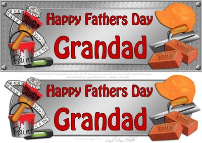 Large Dl Fathers Day Grandad Handyman Tools 3D Decoupage