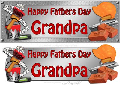 Large Dl Fathers Day Grandpa Handyman Tools 3D Decoupage