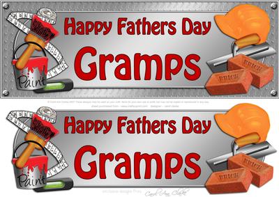 Large Dl Fathers Day Gramps Handyman Tools 3D Decoupage
