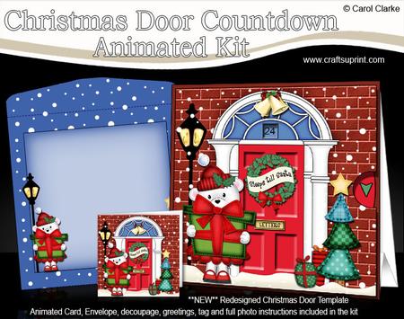 3D Teddy Tess's Present Xmas Door Countdown Animated Card