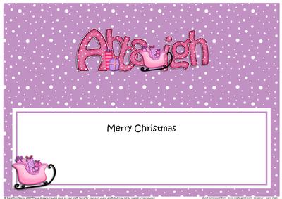 Merry Christmas Abbaigh Sleigh Matching Large Dl Insert