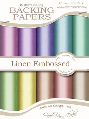 'linen Embossed' Shabby Summertime Backing Paper Kit