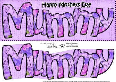 Large Dl Mothers Day Mummy Roses Card & 3D Decoupage