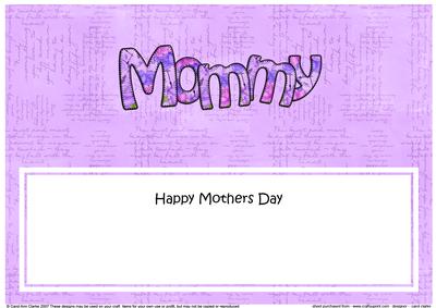 Mothers Day Mommy Roses Matching Large Dl Insert