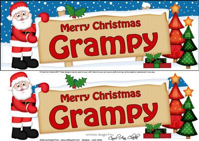 Christmas Grampy Santa Signpost Large Dl Easicut 3D Decoupa