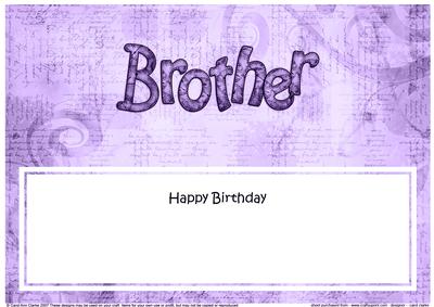 Birthday Brother Clocks Matching Large Dl Insert