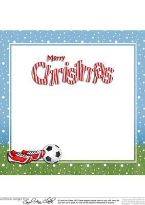 8 x 8 Christmas Football Matching Square Insert Panel