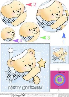 Teddy Robert's Christmas Star Circle Pyramage Topper