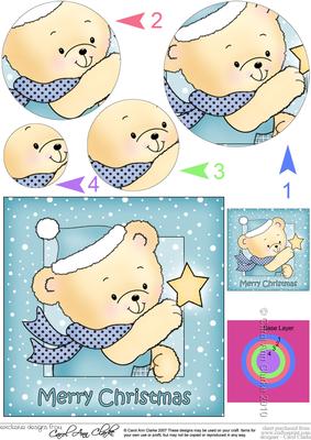 Teddy Robert's Christmas Star Circle Pyramage Topper