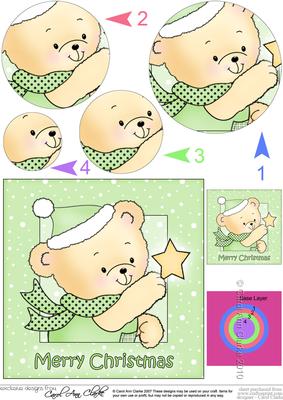 Teddy Robert's Christmas Star Circle Pyramage Topper