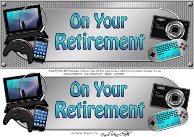 Large Dl Retirement Gadgets & Gizmos 3D Decoupage