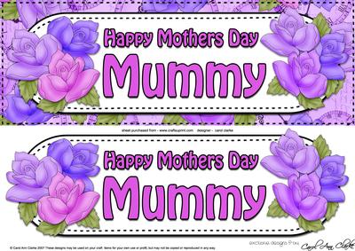 Large Dl Mothers Day Mummy Roses Card & 3D Decoupage