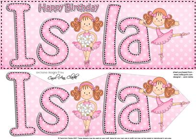 Large Dl Birthday Isla Ballerina Quick Card N 3D Decoupage