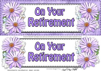 Large Dl Retirement Daisies Floral 3D Decoupage