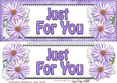 Large Dl Just for You Daisies Floral 3D Decoupage