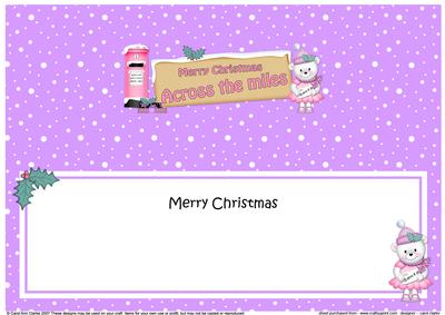Xmas Across the Miles Teddy Signpost Lge Dl Matching Inser