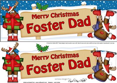 Xmas Foster Dad Rudolph Signpost Lge Dl Decoupage